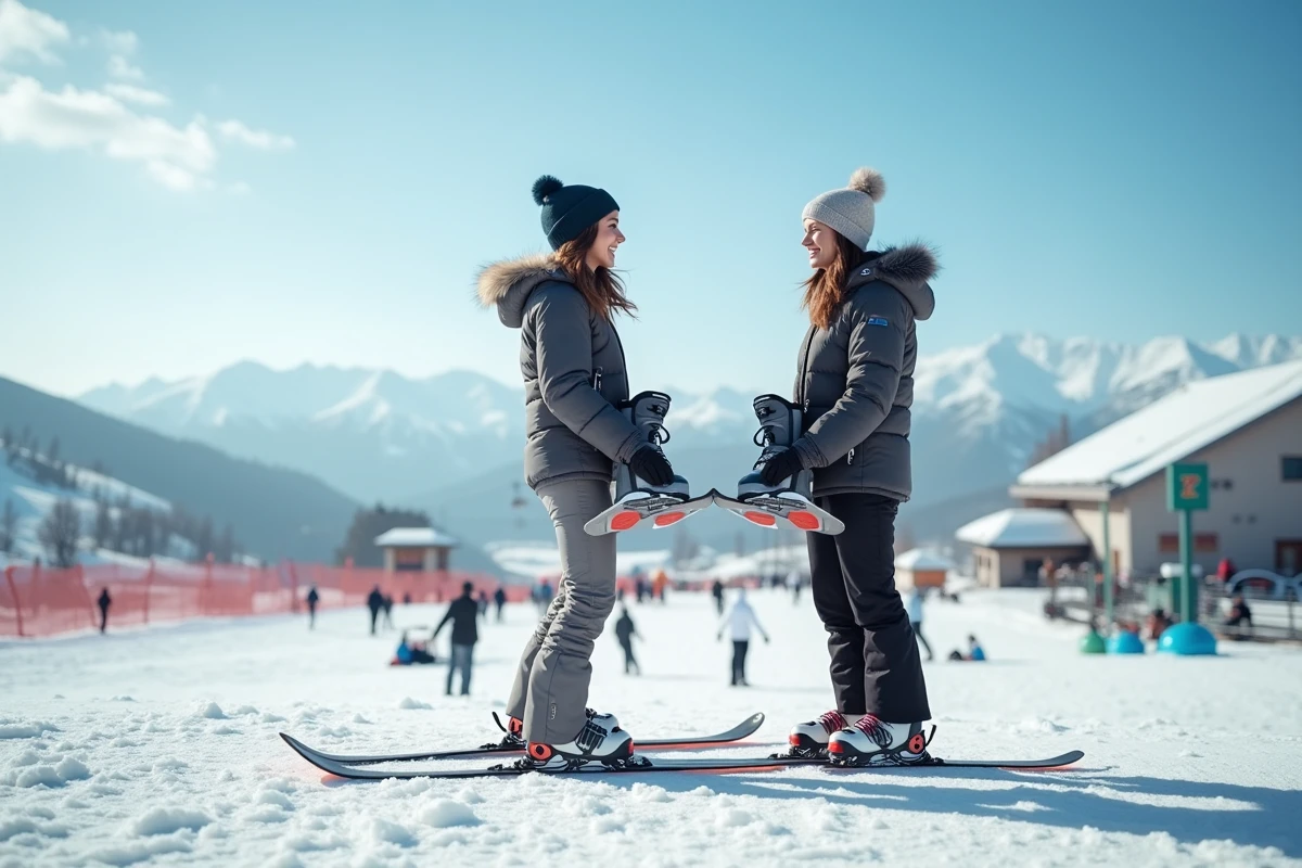 Deux femmes discutant au bord d