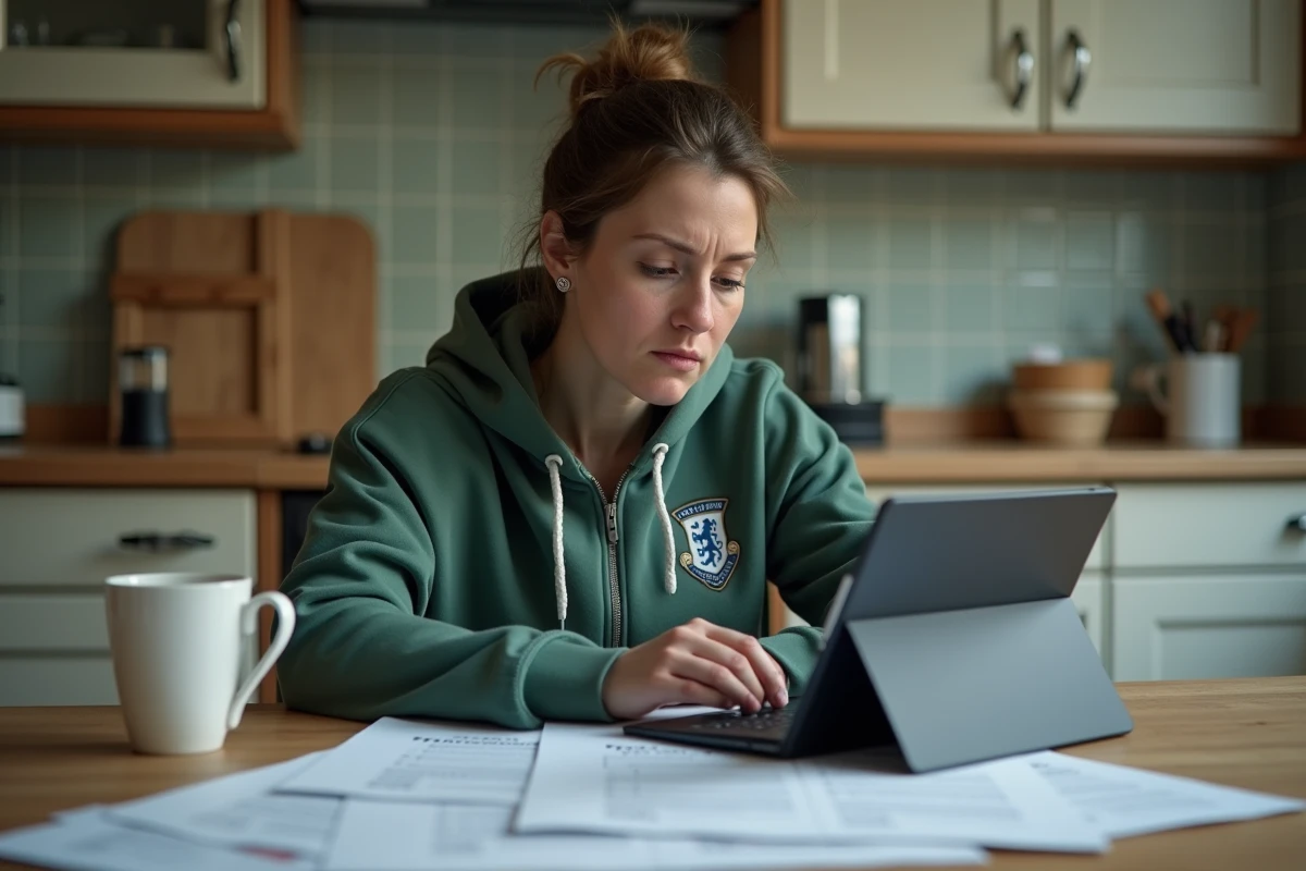 Responsable administrative d'un club amateur gérant les connexions Footclub FFF sur une tablette depuis son domicile